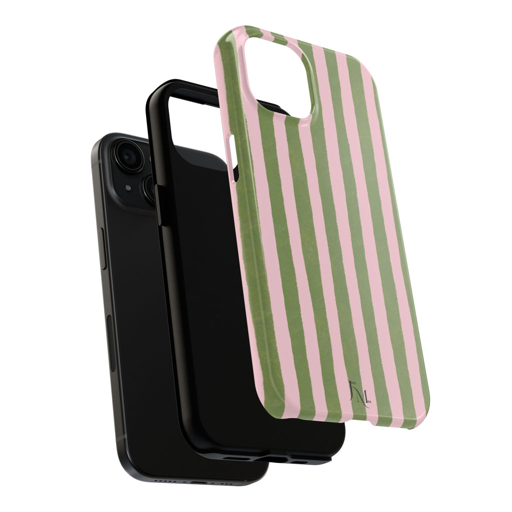 Striped Pink & Olive