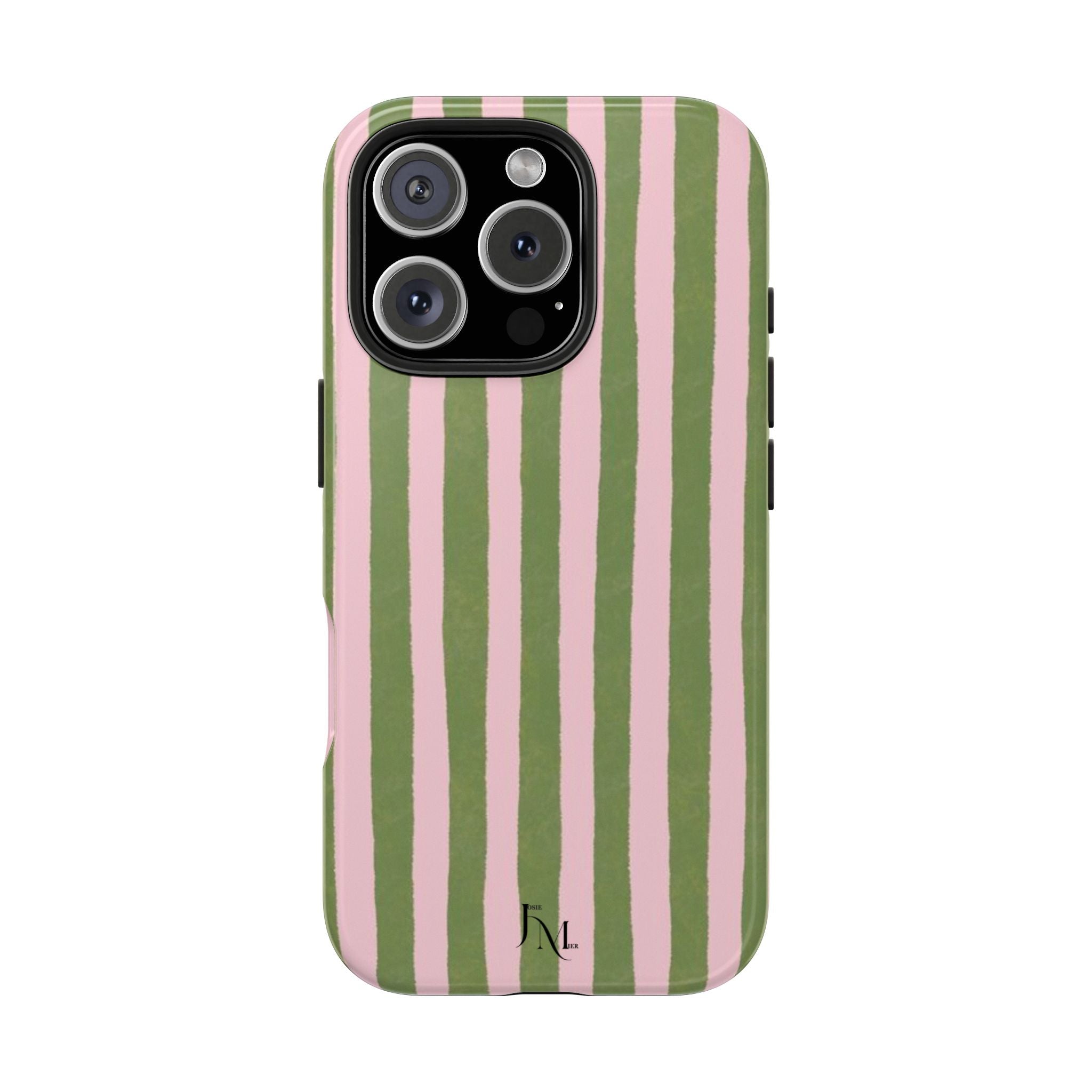 Striped Pink & Olive
