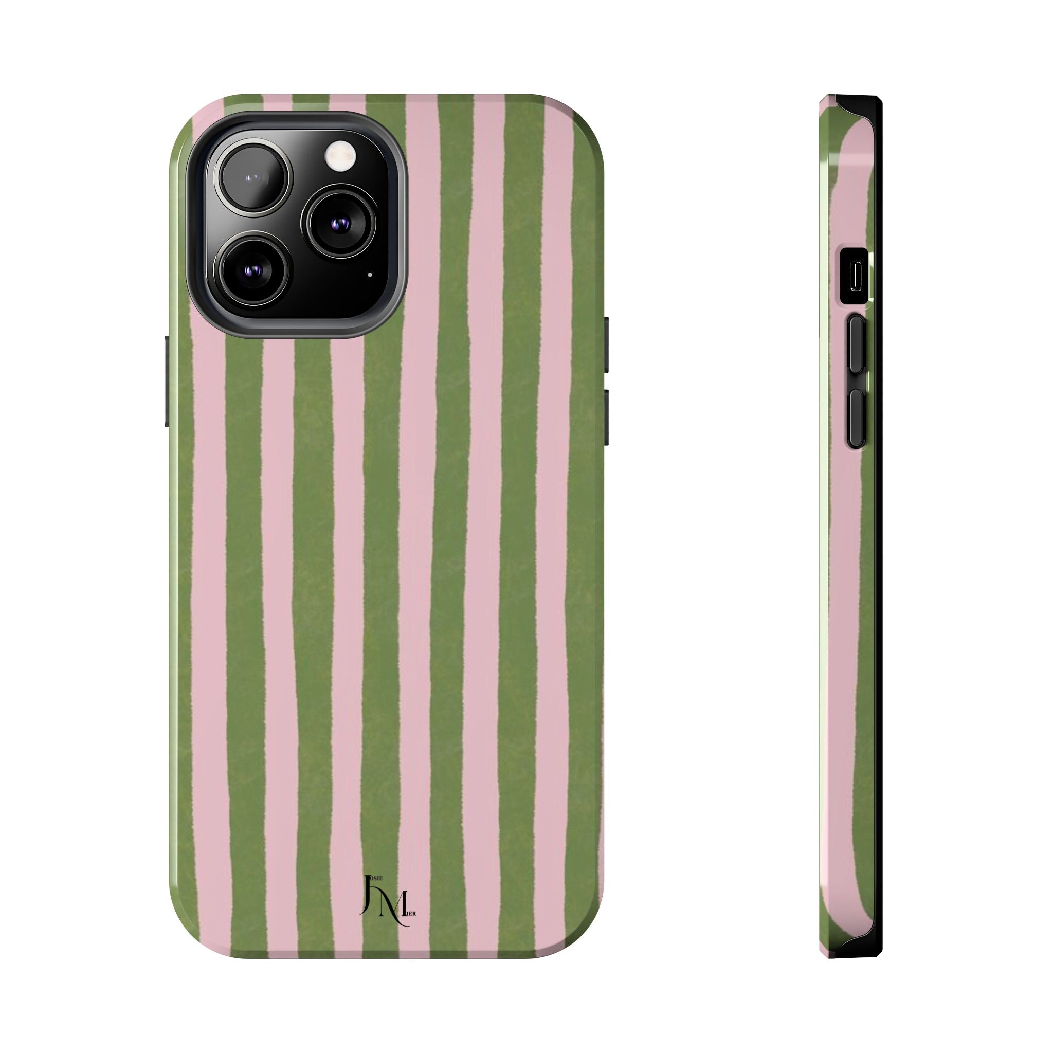 Striped Pink & Olive