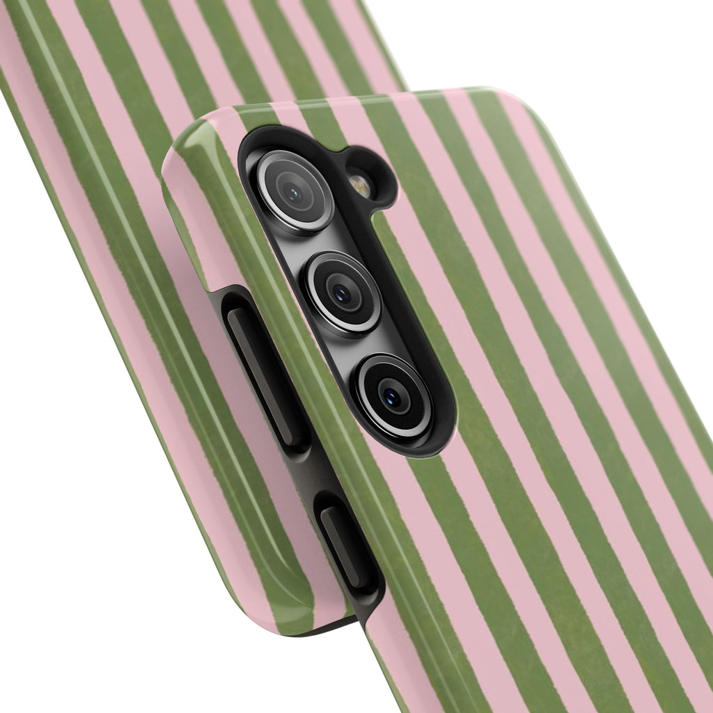 Striped Pink & Olive
