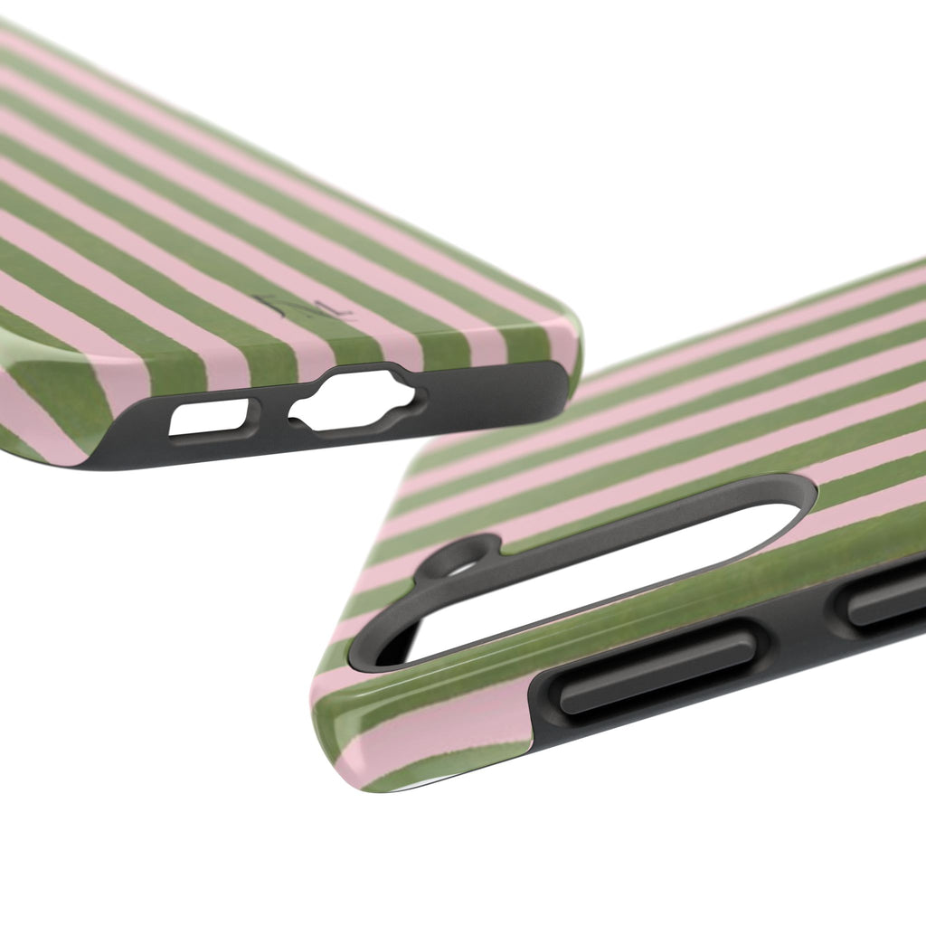 Striped Pink & Olive