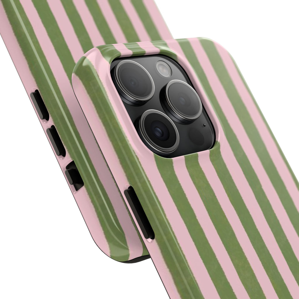 Striped Pink & Olive