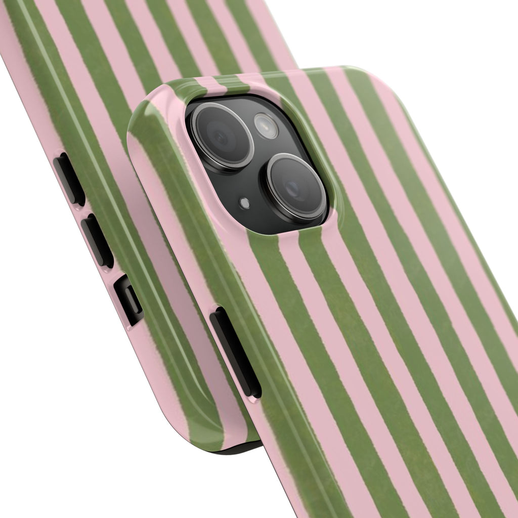 Striped Pink & Olive