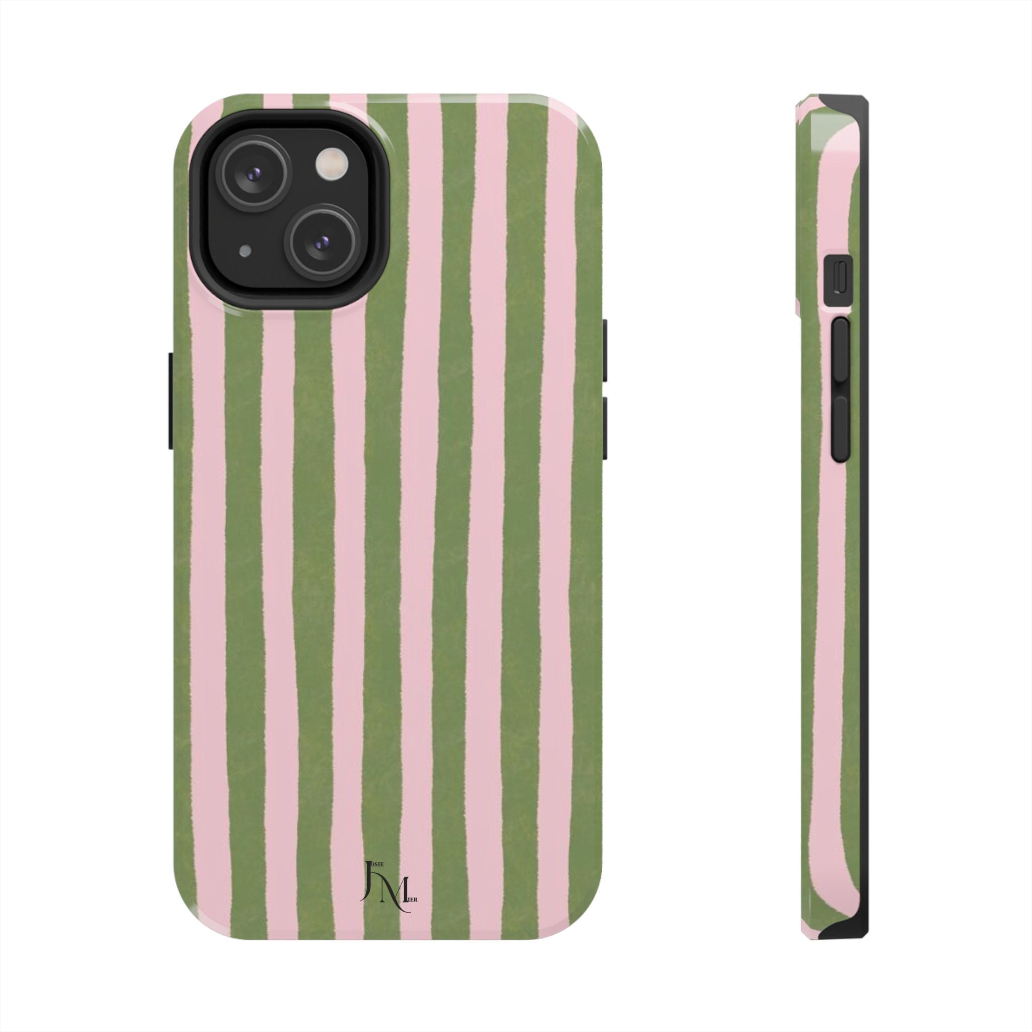 Striped Pink & Olive