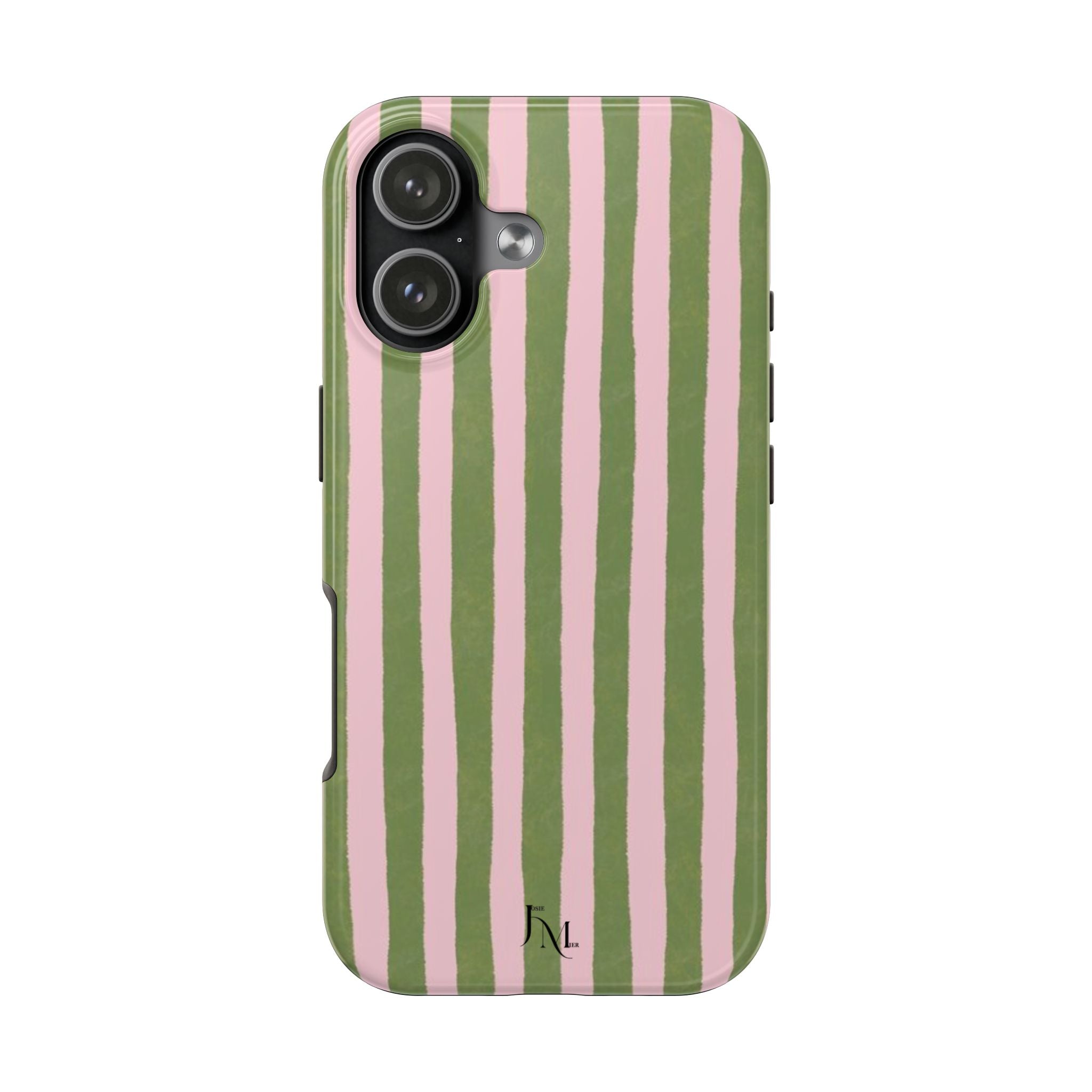 Striped Pink & Olive