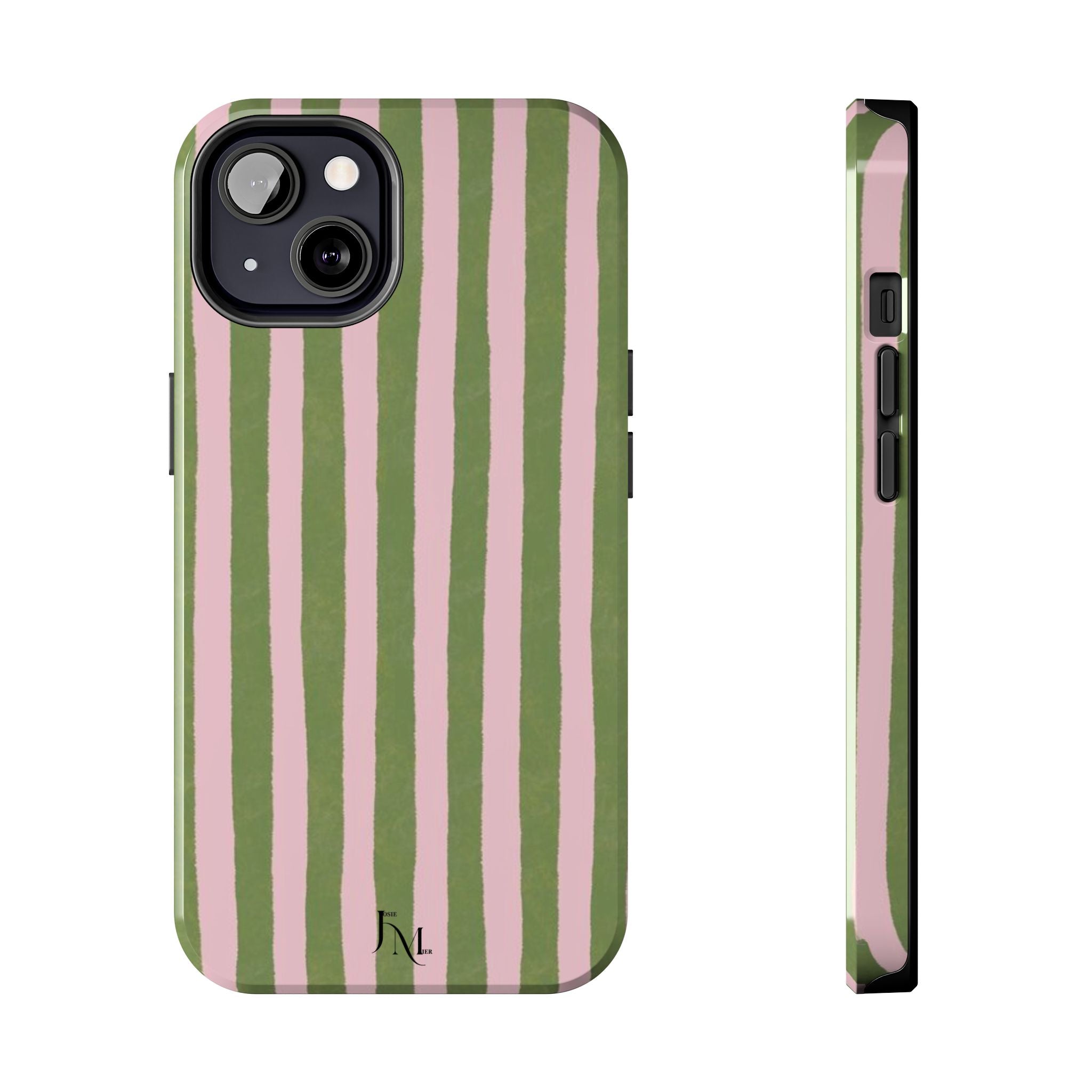 Striped Pink & Olive