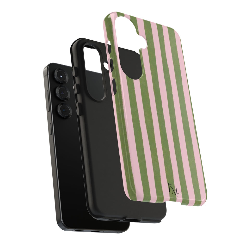 Striped Pink & Olive