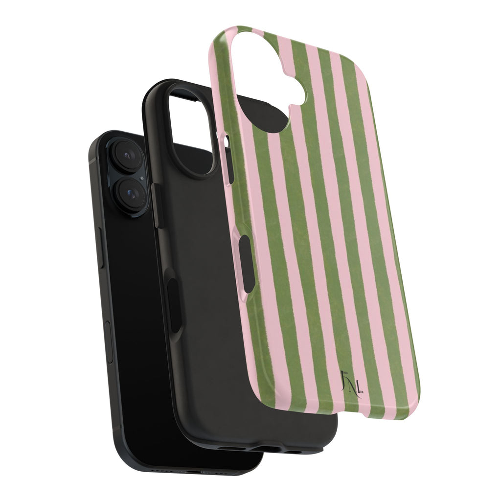 Striped Pink & Olive