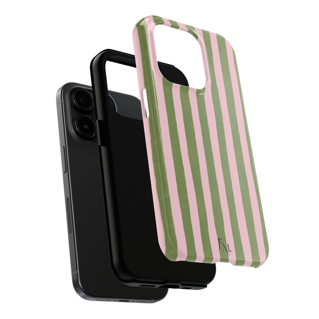 Striped Pink & Olive