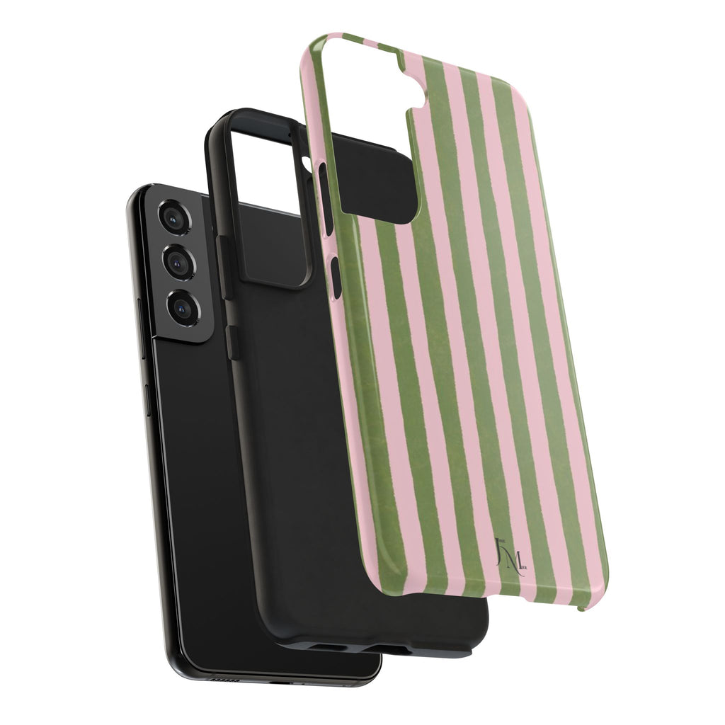Striped Pink & Olive