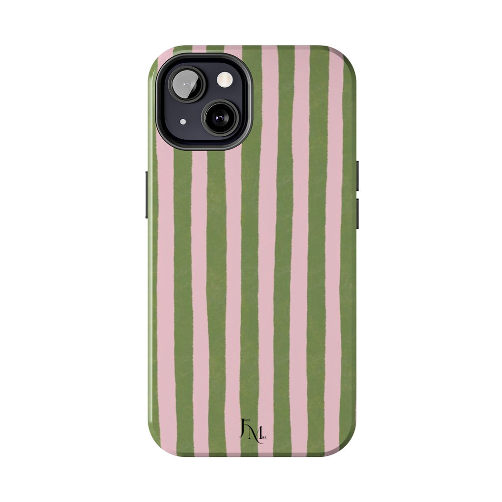 Striped Pink & Olive